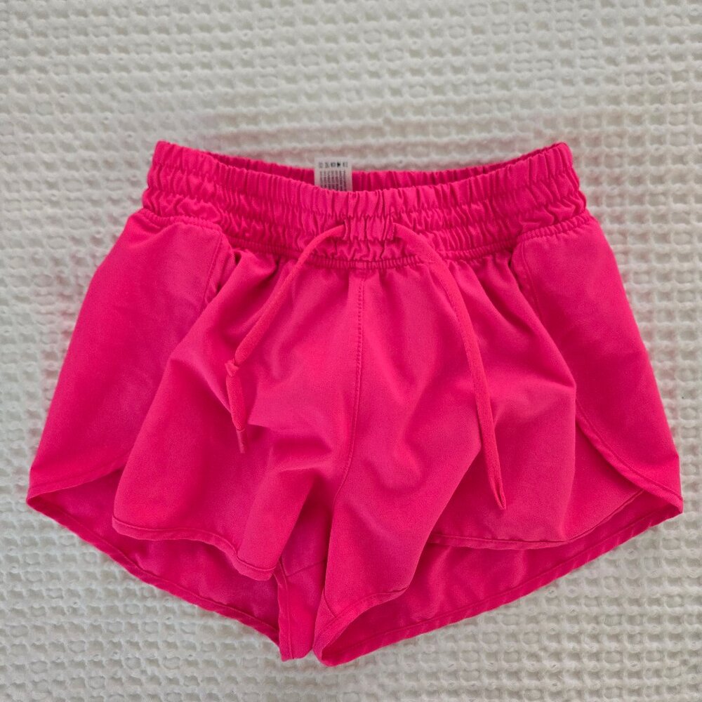 90 Degrees Girls Hot Pink Running Shorts | Size XS (6) Excellent Conditon